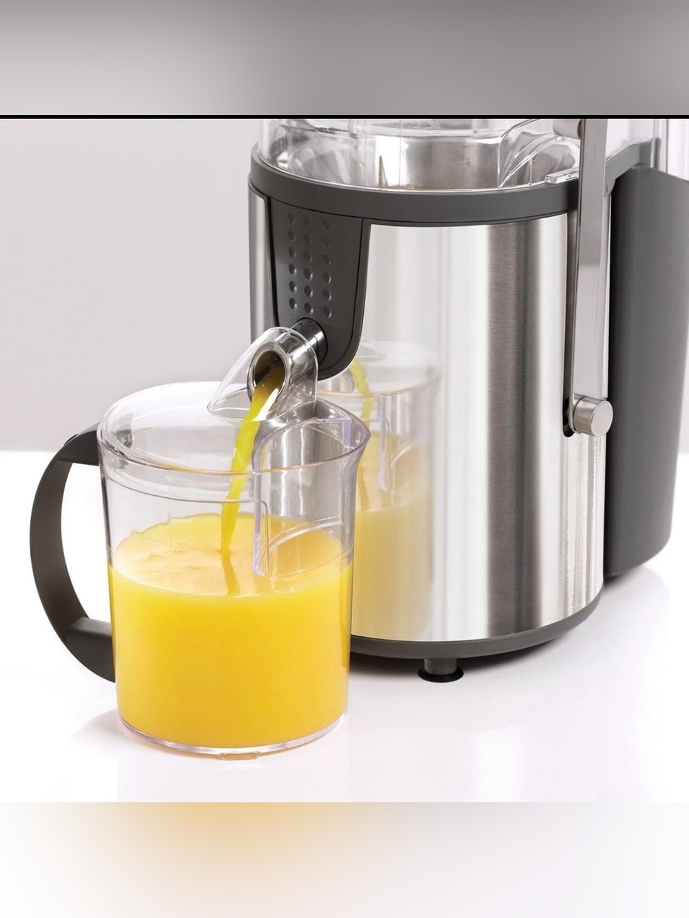BELLA High Power Juice Extractor 1000W 2 Speed 3" Wide Feed Tube Stainless - Picture 3 of 13